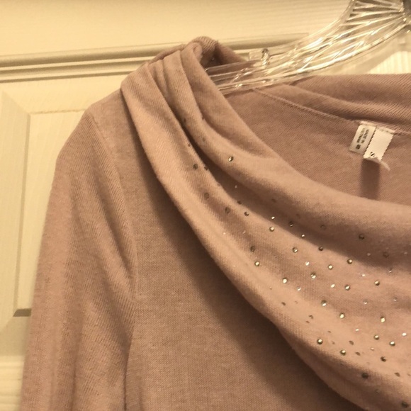 Maurice’s Mauve Embellished Cowl Neck Sweater Small - Picture 4 of 4